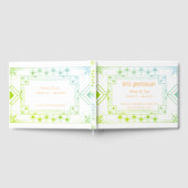 現代のカスタマイズされた記念日のゲストブック ゲストブック (全面)