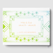 現代のカスタマイズされた記念日のゲストブック ゲストブック (裏面)