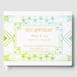 現代のカスタマイズされた記念日のゲストブック ゲストブック