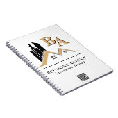 現代のカスタマイズ可能なロゴ プロフェッショナル ブラック ゴールド ノートブック (右側)