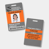  現代のカスタマイズ可能な医師アシスタントIDカード バッジ (正面＆裏面)