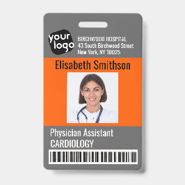  現代のカスタマイズ可能な医師アシスタントIDカード バッジ