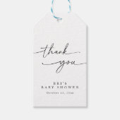 現代のカスタマイズ可能な赤ちゃんシャワーの好意タグ ギフトタグ (正面)