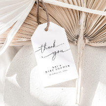 現代のカスタマイズ可能な赤ちゃんシャワーの好意タグ