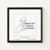 現代のカスタマイズ名前のイニシャル子供アート ノートブック (裏面)