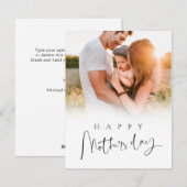 現代のカスタムハッピーマザーズデイギフトお母さんの写真 シーズンカード (正面/裏面)