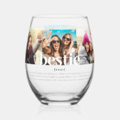 現代のカスタムベストフレンドの意味を持つ最高の友達 ステムなしワイングラス (正面)