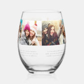 現代のカスタムベストフレンドの意味を持つ最高の友達 ステムなしワイングラス (左)