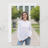 現代のカスタム写真 医学博士卒業 招待状 (裏面)