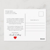 現代のカスタム写真、卒業お礼 ポストカード (裏面)