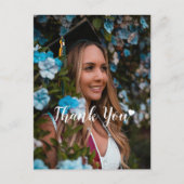 現代のカスタム写真、卒業お礼 ポストカード (正面)