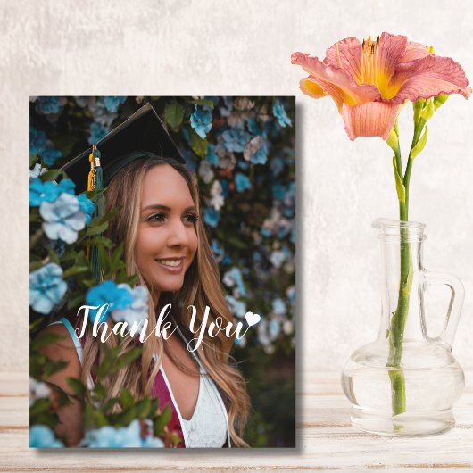 現代のカスタム写真、卒業お礼 ポストカード