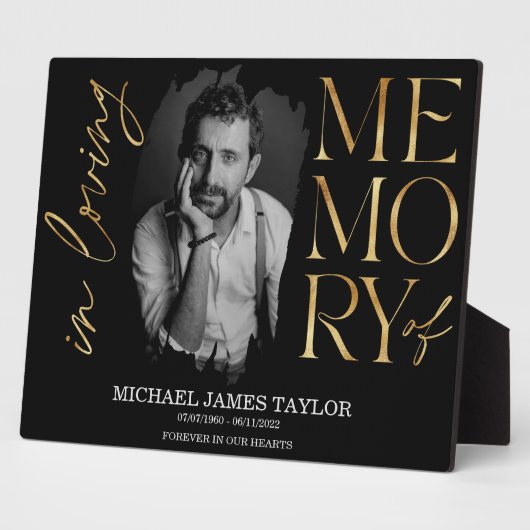 現代のカリグラフィー写真 愛する人の記憶にとどまる記念品 フォトプラーク (側面)