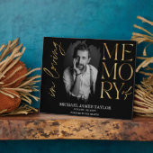 現代のカリグラフィー写真 愛する人の記憶にとどまる記念品 フォトプラーク (側面)