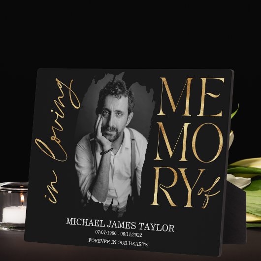 現代のカリグラフィー写真 愛する人の記憶にとどまる記念品 フォトプラーク