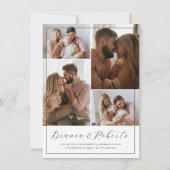 現代のカリグラフィー5 写真 ウェディング 招待状 (正面)