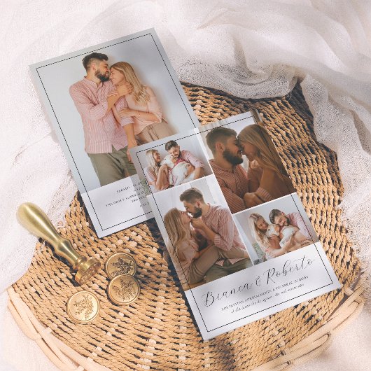 現代のカリグラフィー5 写真 ウェディング 招待状