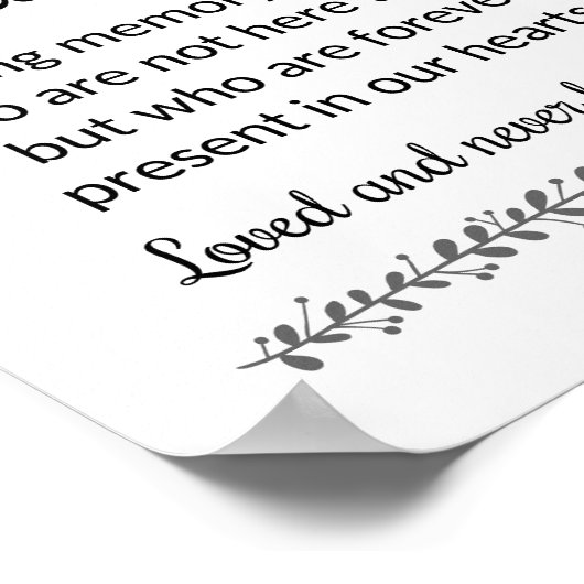 現代のキャンドルが灯るメモリアルウェディング ポスター (角)