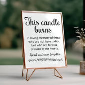 現代のキャンドルが灯るメモリアルウェディング ポスター