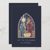 現代のキリスト降誕の宗教的なクリスマス シーズンカード (正面/裏面)