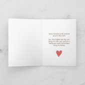 現代のクリスマスグリーティングカードが欲しい カード (内部)