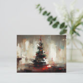 現代のクリスマスツリーのホリデーポストカード シーズンポストカード (スタンド正面)