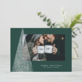 現代のクリスマスツリー　緑の写真 シーズンカード (スタンド正面)