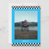 現代のクールなサングラス少年 2歳の誕生日 招待状 (裏面)