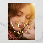 現代のゴールドハッピーマザーズデー写真 箔シーズンカード (正面)