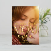 現代のゴールドハッピーマザーズデー写真 箔シーズンカード (立ち正面)