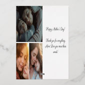 現代のゴールドハッピーマザーズデー写真 箔シーズンカード (裏面)