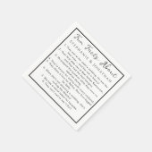 現代のシンプルなおもしろ雑学 カップルの名前 スタンダードカクテルナプキン (角)