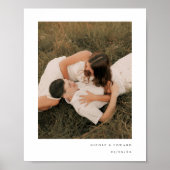 現代のシンプルなカップル写真 & オーダーメイド名前 ポスター (正面)