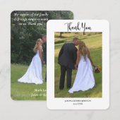 現代のシンプルな写真2枚を使った結婚式のお礼メッセージカード サンキューカード (正面/裏面)
