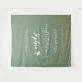 現代のスクリプト 卒業パーティー 背景 | 卒業生 タペストリー (正面(横))