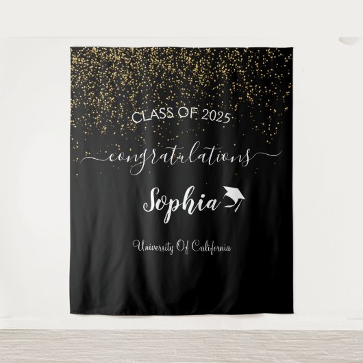 現代のスクリプト 卒業パーティー 背景 | 卒業生 タペストリー (正面)