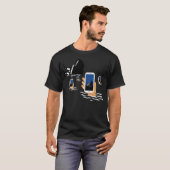 現代のタイタニック号の災難 携帯電話 ソーシャルメディア Tシャツ (正面フル)