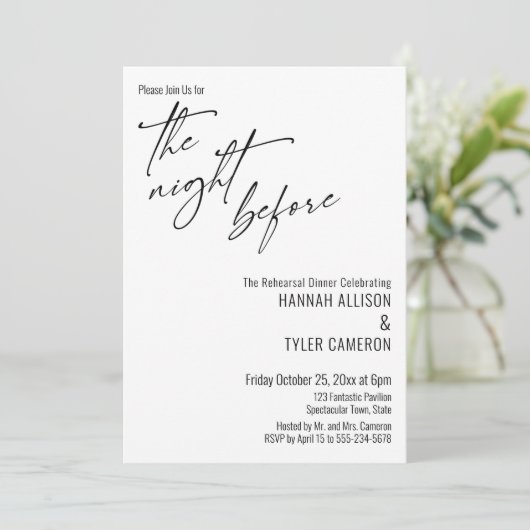 現代のタイポグラフィー 前夜 招待状 (スタンド正面)