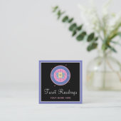 現代のタロット占い カラフルなカードで運勢を占う スクエア名刺 (スタンド正面)