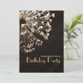 現代のタンポポの願い 誕生日パーティー 招待状 (スタンド正面)