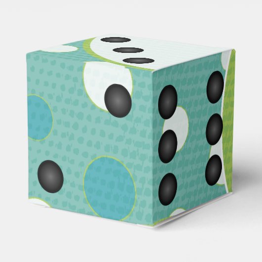 現代のダイスまたはダイウェディングパーティーの好意ボックス フェイバーボックス (裏面サイド)