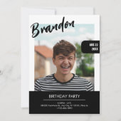 現代のティーンエイジャーボーイの雑誌の表紙 招待状 (正面)