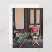 現代のデッキチェアとビーチバッグ販売中 ポストカード (正面/裏面)