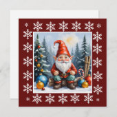 現代のノーム - 奇想天外なかわいい非写真 シーズンカード (正面/裏面)