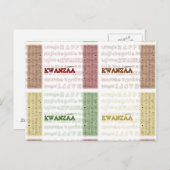 現代のハッピー・クワンザァ ポストカード (正面/裏面)