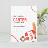 現代のバット グローブ スポーツ シャツ 野球 誕生日 招待状 (スタンド正面)