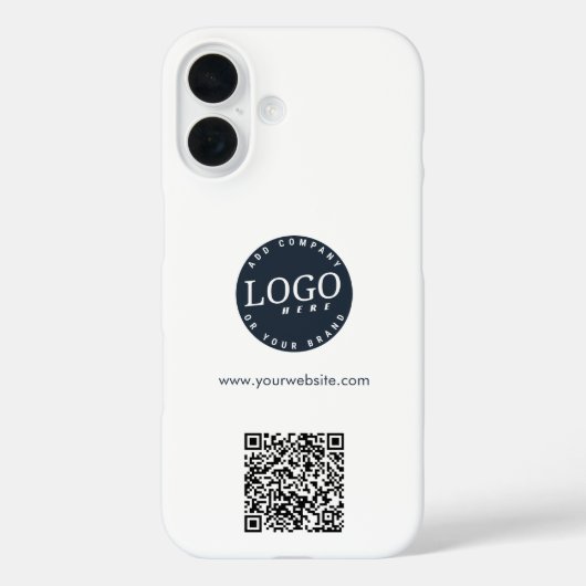 現代のビジネス ロゴとウェブサイトQRコード 従業員 Case-Mate iPhoneケース (裏面)