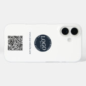 現代のビジネス ロゴとウェブサイトQRコード 従業員 Case-Mate iPhoneケース (裏面 (横))
