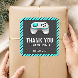 現代のビデオゲームの誕生日パーティーの景品ステッカー スクエアシール