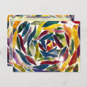 現代のファインアートガラス絵カード ポストカード (正面/裏面)